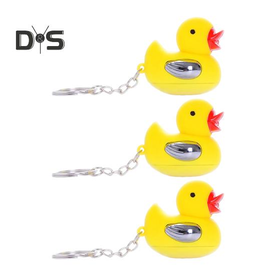 Shocking Duck Keychain LED Light Key Ring for Pranks Funny Gadget Novelty Electric Key Chain Portable Joke Toy Great Gift for Friends Coworkers