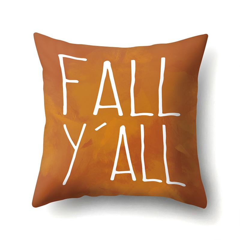 Thanksgiving Pillowcase Blessing Maple Leaf Pumpkin Sofa Cushion Cover Office Home Living Room Pillowcase