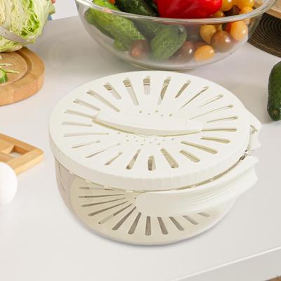 Recipiente de armazenamento de alimentos, cesta de drenagem, alça dobrável, portátil para geladeira, frutas, vegetais, lavagem