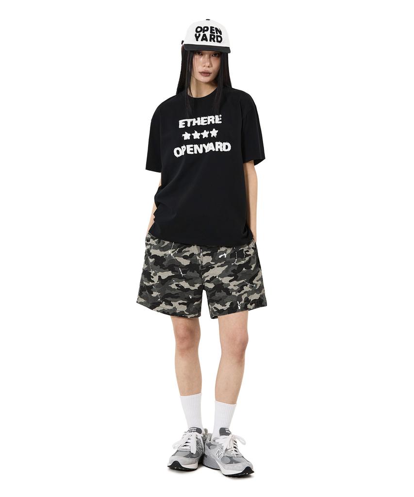 Opeunyadeu(Owai) Frayed Edge Tee - Black