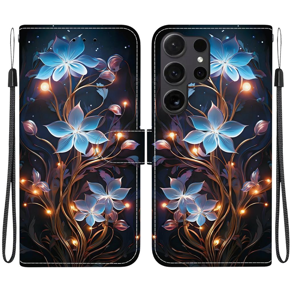 For Samsung Galaxy S26 Ultra Case Pattern Printing Leather Flip Wallet Phone Cover with Lanyard