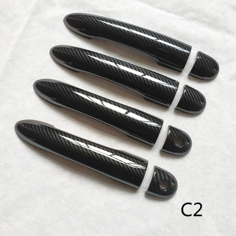 Plastic Carbon Fiber Handles Covers for Renault Megane 2 Ii Mk2 Car Accessories Door Handle Cover Trim