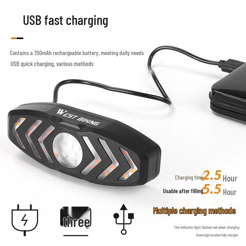 WestBiking Bicycle USB Rechargeable Taillight
