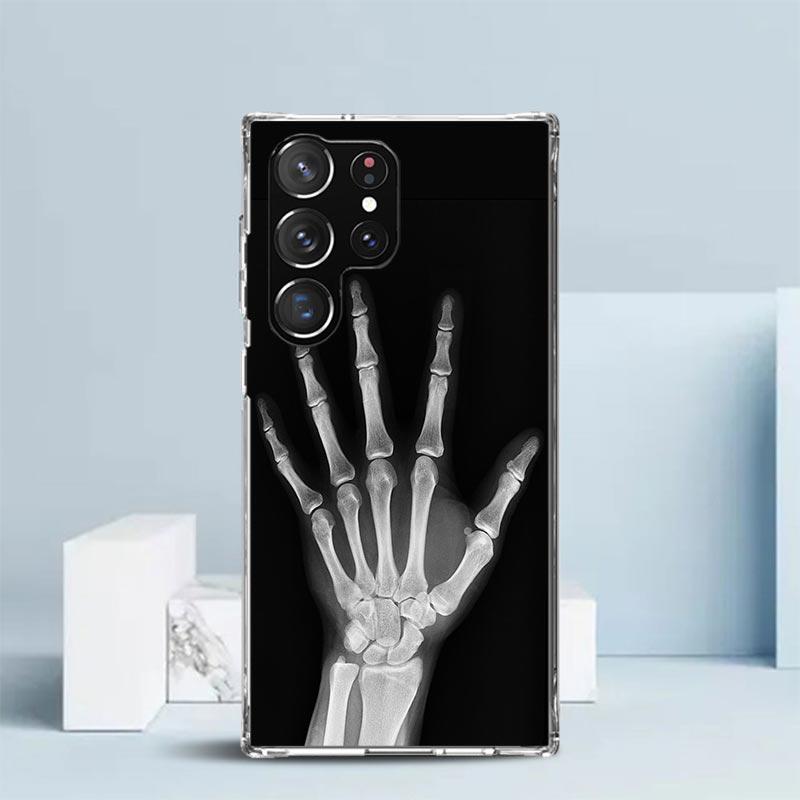 Autumu X Ray Hand Bones Soft Cover for Samsung Galaxy S25 Edge S26 S24 S23 Ultra Phone Case S22 S21 Plus S20 FE Print Pattern Sh
