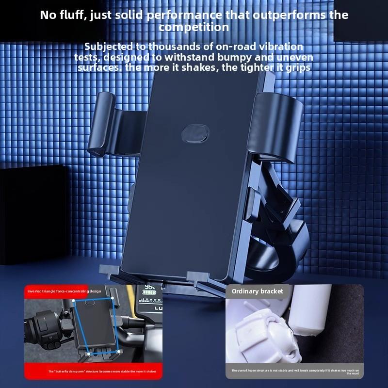 Car-mounted phone holder, electric vehicle navigation mount, motorcycle delivery rider's special fixed bracket, outdoor shockproof card holder