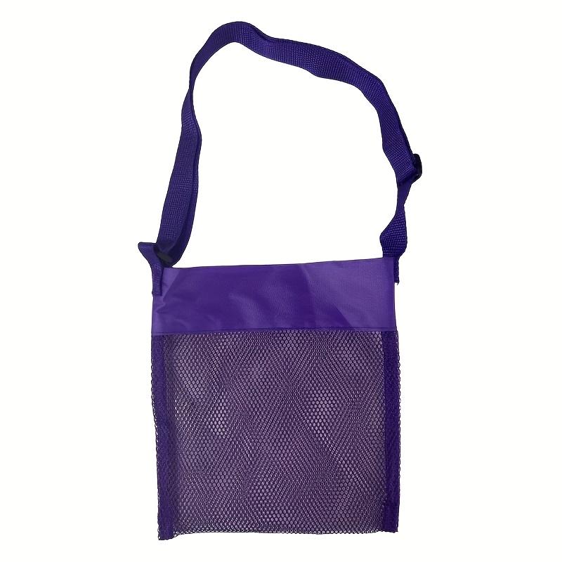 Ультралегкая сетчатая пляжная сумка Регулируемый плечевой ремень Портативная сумка для сбора ракушек Детская пляжная сумка Сумка для пляжных игрушек фиолетовый