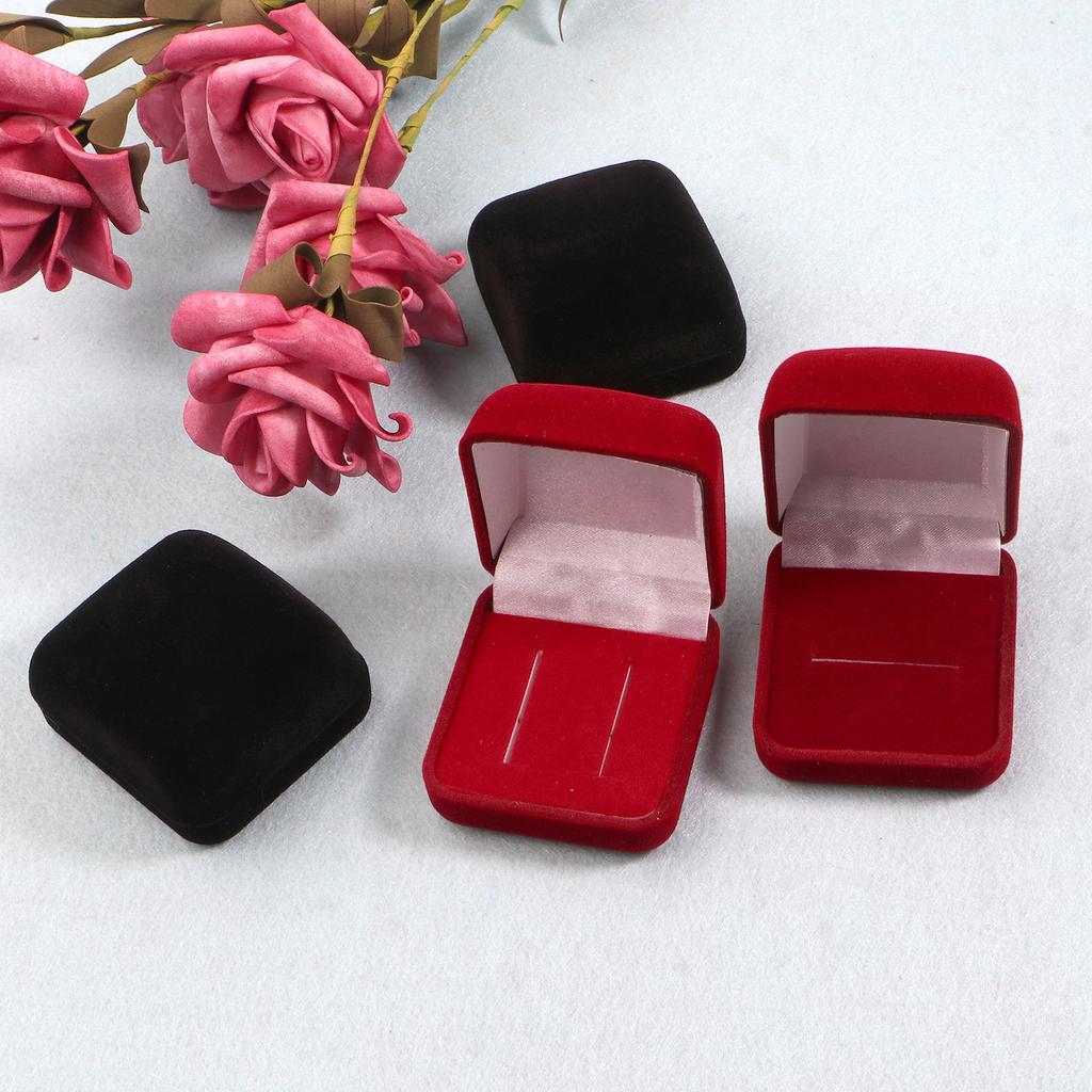 Portable Velvet Ring Box Small Pendant Organizer Jewelry Display Gift Box