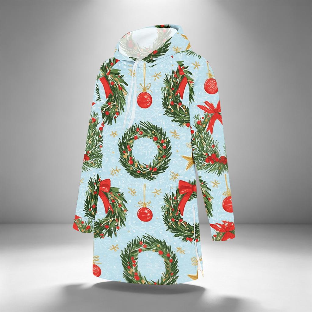 Women's Casual Long Sleeve Christmas Print Hoodie for Winter Holiday