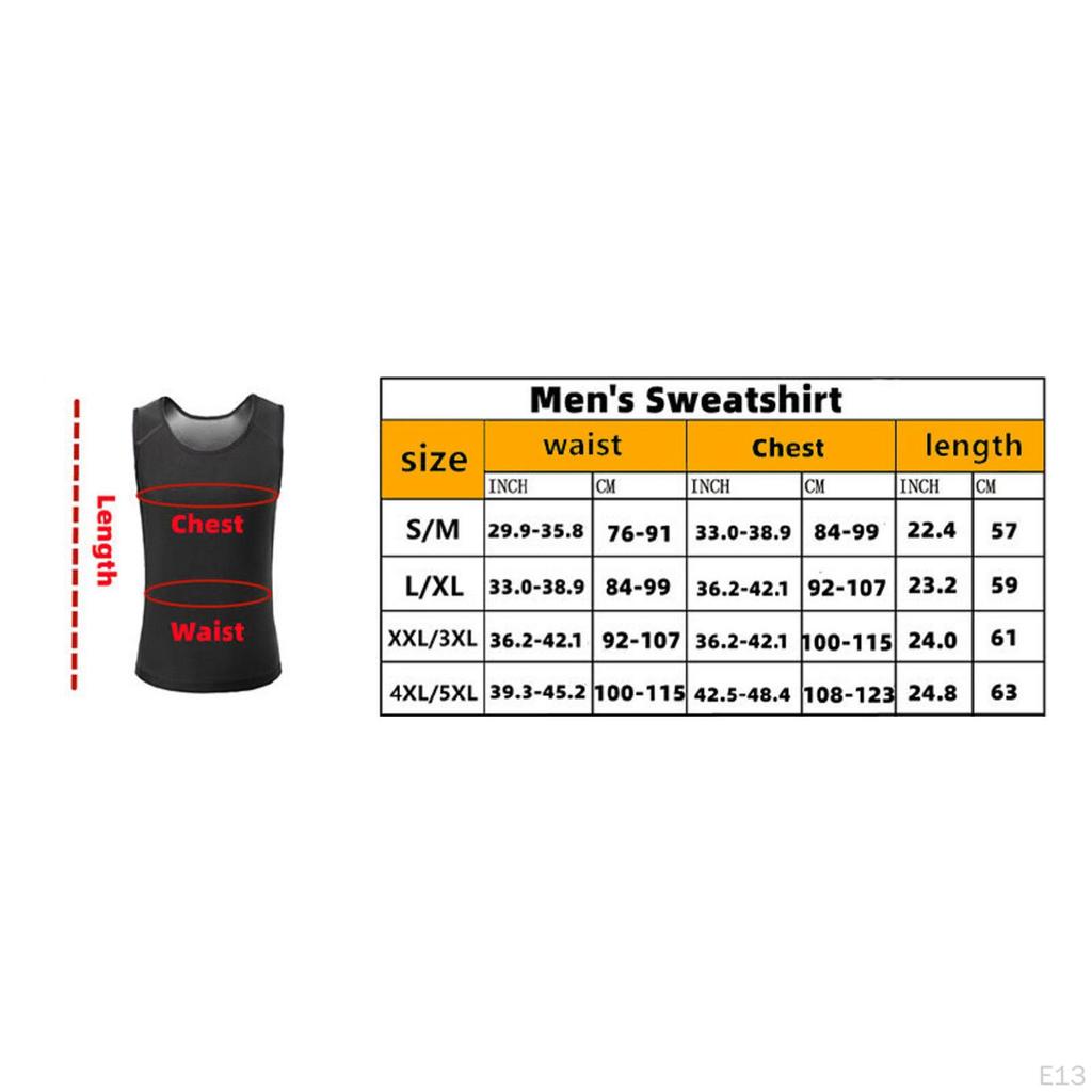Herren Sauna Weste Schweiß Größe Korsett Tank Länge Shapewear Schlankmachendes Hemd