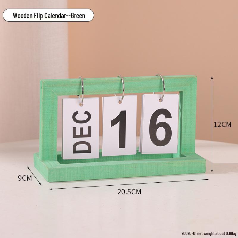 2025 Trä Väggkalender: Kreativ bordsdukning & Fotodatumkort för förskolan