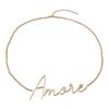 2025 New Retro Gold Letter Waist Chain Women's Advanced Sense Of Metal Chain Thin Waist Belt With Pants Skirt Jewelry Accessorie