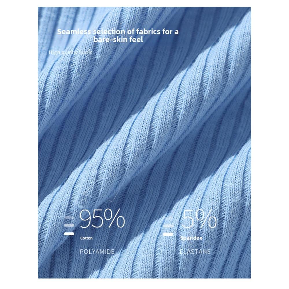 12-1pcs Women Sexy Ribbed Cotton Briefs, Low Waist Breathable Sport Soft Ladies Triangle Underwear