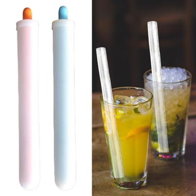 Silicone Ice Straw Maker Reusable Ice Making Straw Mold Drinking Straw Mould BPA Free Milk Juice Drink Ice Straw DIY Making Mold Kitchen Bar Supplies