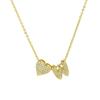 Fashion Small Bubble Initial Heart Letter Necklace 18K Gold Plated Link Chain Romantic Copper Heart Letter Pendant Necklace Gift