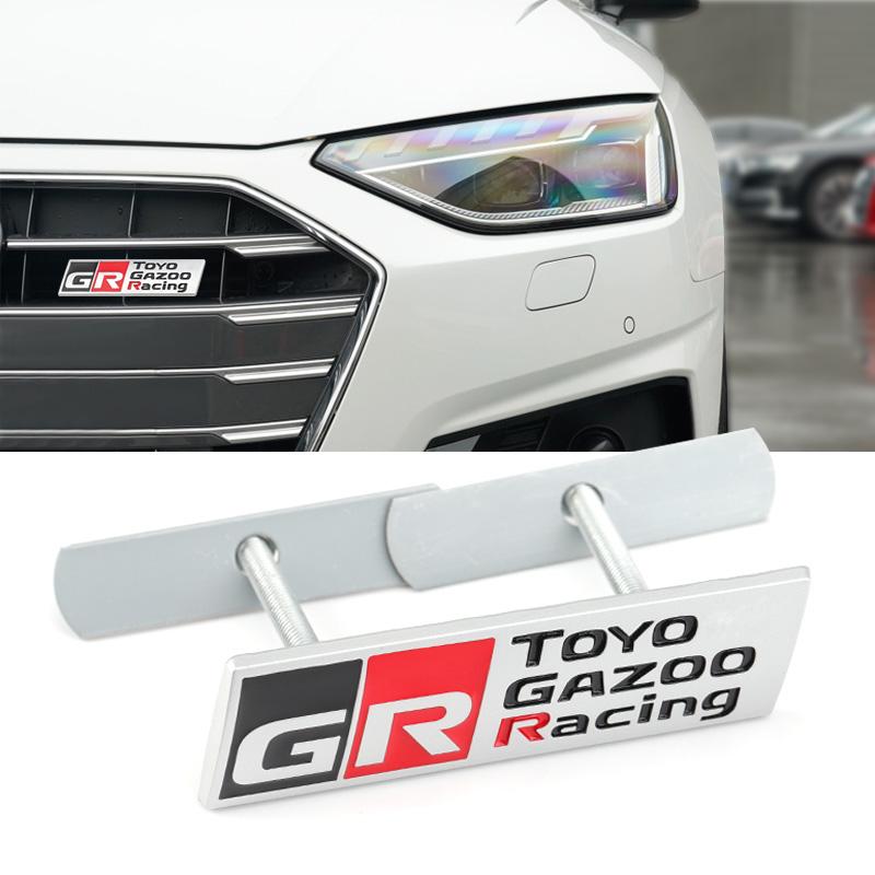Car Styling Gazoo Racing GR 3D Car Front Grill Zinc Alloy Badge Adhesive Metal Emblem Decal for Supra AE-86 GT86 C-oroll-a