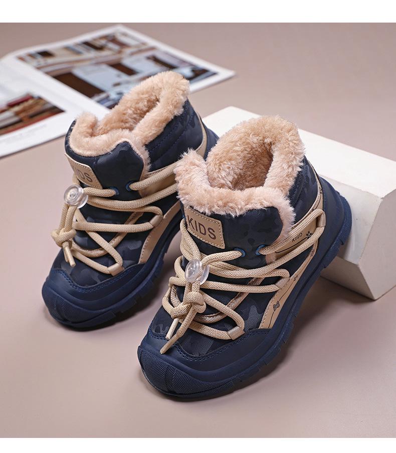 Winterwarme High-Top Schneestiefel für Kinder - Modisch und vielseitig für den Außenbereich