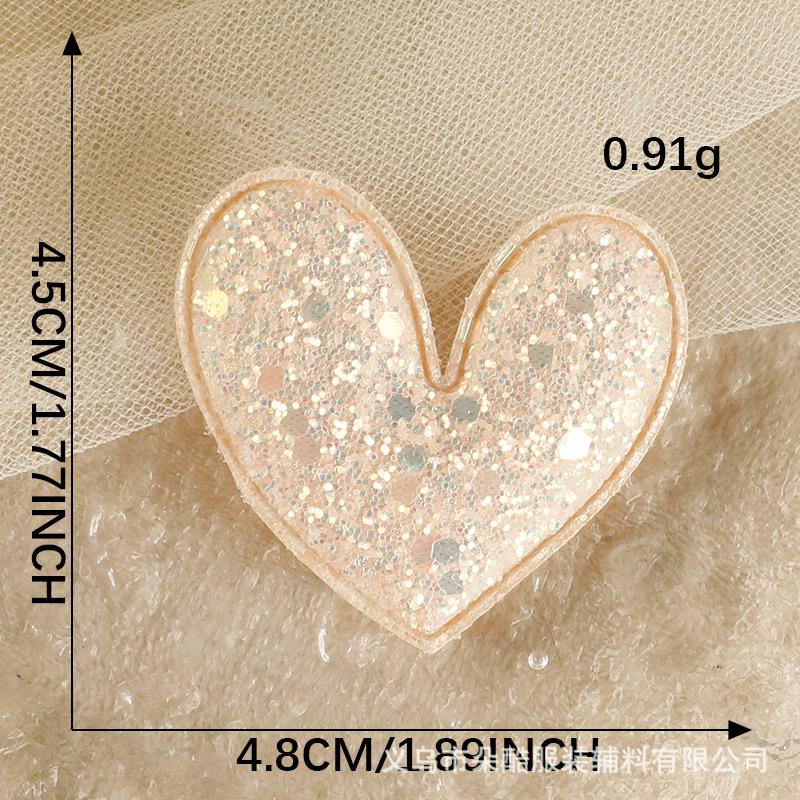Duoku Embroidery Three-Dimensional Love Badge Embroidery Sticker Sequined Love Accessories Hairpin Cloth Label Clothing Accessories Cloth Sticker