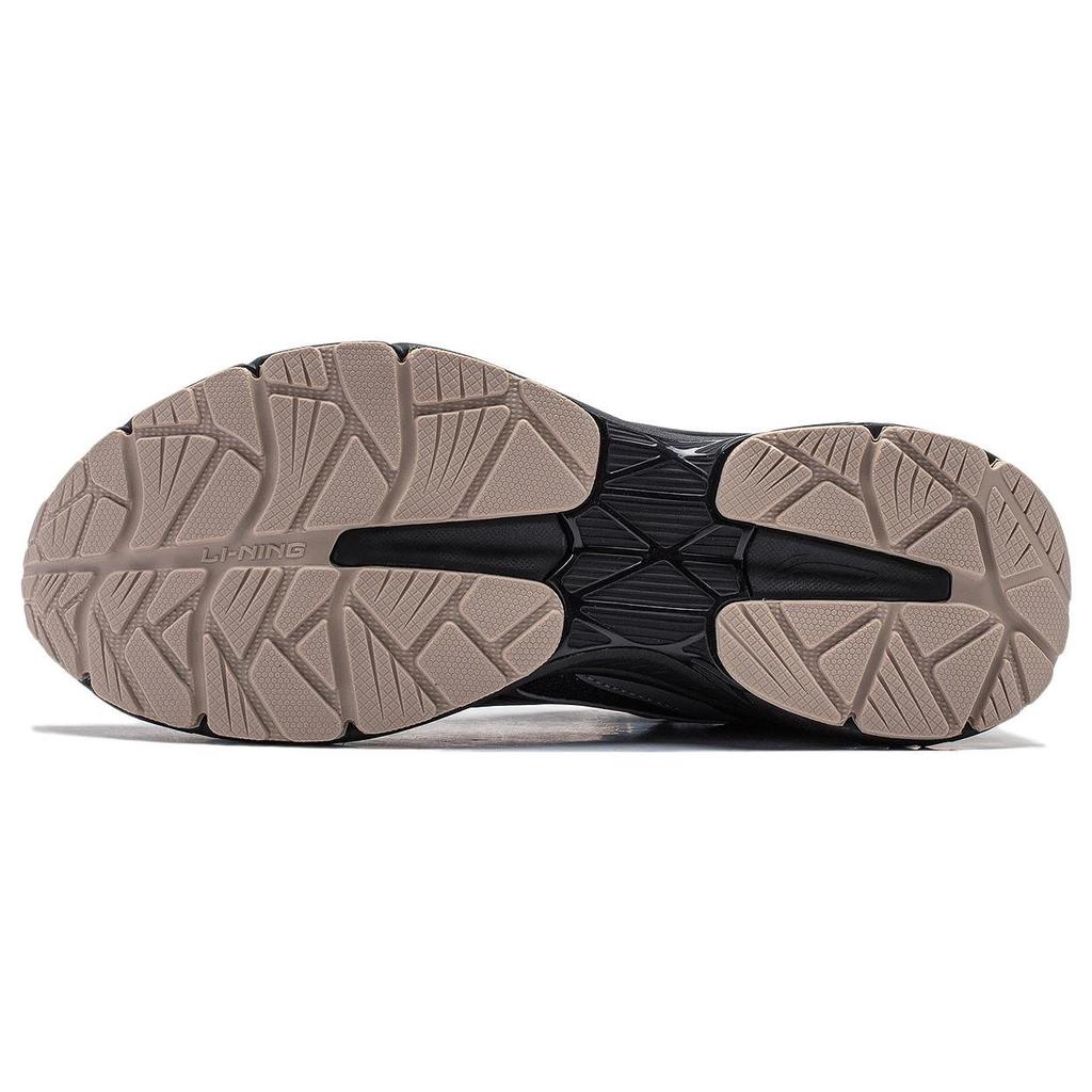 Li Ning Cushioning Slip Resistant Abrasion Resistant Low top Running Shoes Men's Shadow Gray ARXT021-3