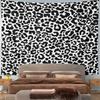 Leopard Print Black and White Pattern Pattern Wall Hanging Tapestry Decorative Tapestry Home Decor for Bedroom and Living Room