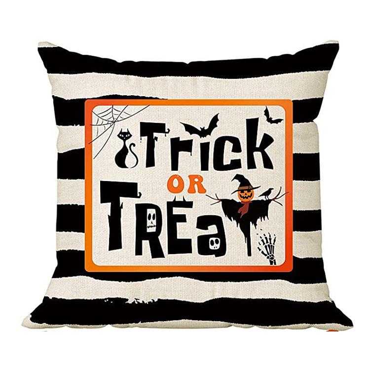 Halloween Pumpkin Letters Pushing Cover New Style Pushing Pillow Cover Pumpkin Festival Cushion Backrest Cover