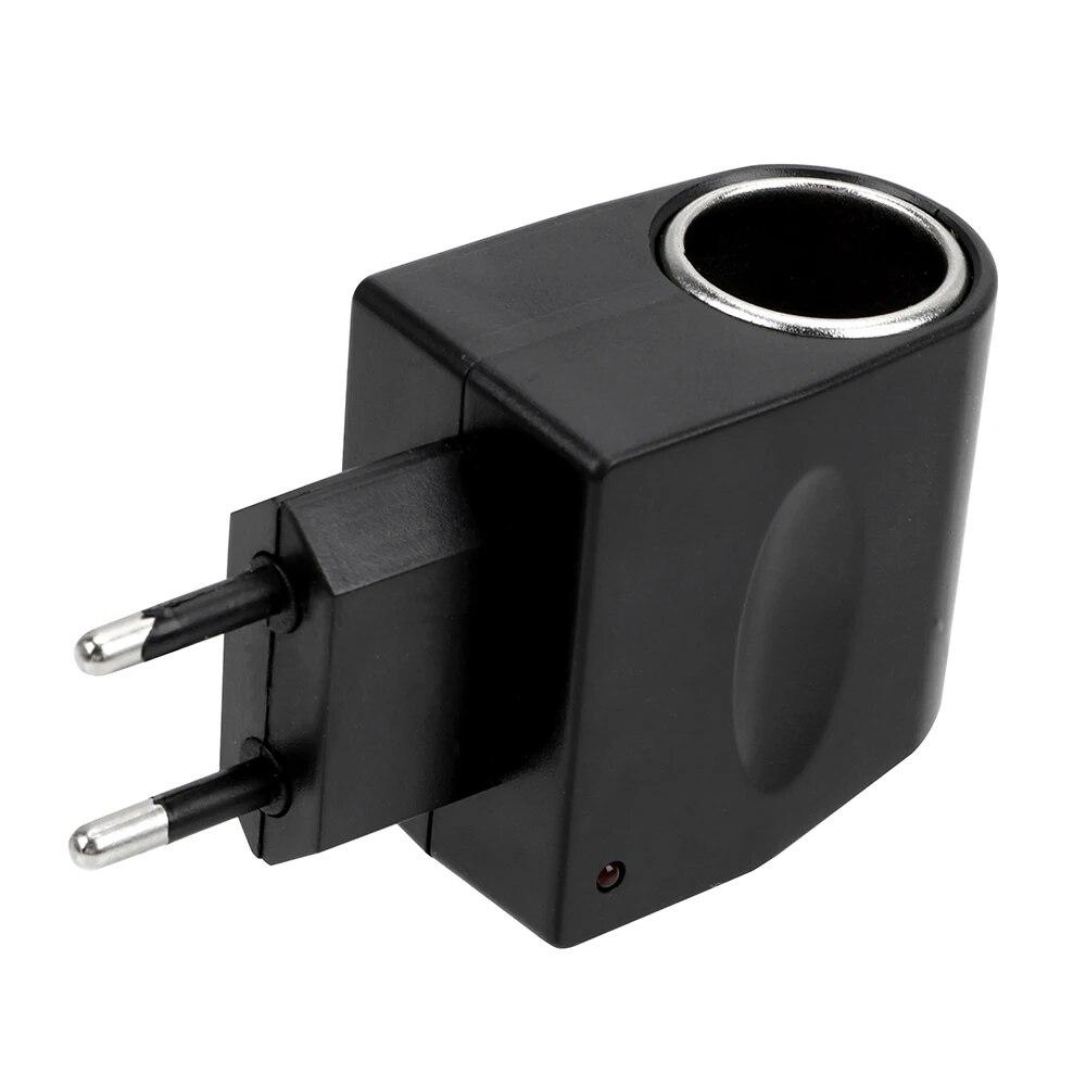 

AC 220V To DC 12V Auto Accessories Converter EU US Plug Interior Parts Black Car Cigarette Lighter Adapter