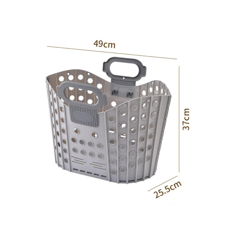 Plastic Dirty Clothes Basket Folding Wall-mounted Laundry Basket Hand-held Durable Portable Laundry Basket Bathroom Storage