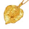 Elegance Gold Leaf Buddha Pendant Necklace - New Chinese Style Jewelry