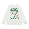 Grenzüberschreitende trendige Marke Casablanca Casablanca Buchstabe gemaltes Print 380g Herren- und Damen- Rundhals-Pullover