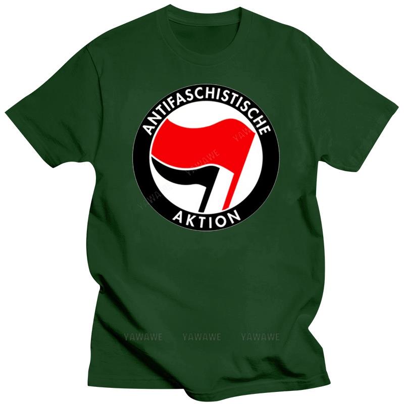 Pánske A Mužské Potlač Antifa Hip-hopové Tričko s Okrúhlym Výstrihom Krátky Rukáv Letné Ležérne Unisex Tričko pre tínedžerov bavlnené tričko módny top