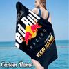Custom Name bull Car Beach Towel - Soft, Ultra-Absorbent Microfiber, Lightweight, Perfect for Beach, Parties, Travel, Camping