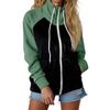 Women's Casual Loose Color Fleece Sweatshirt Top Jacket
