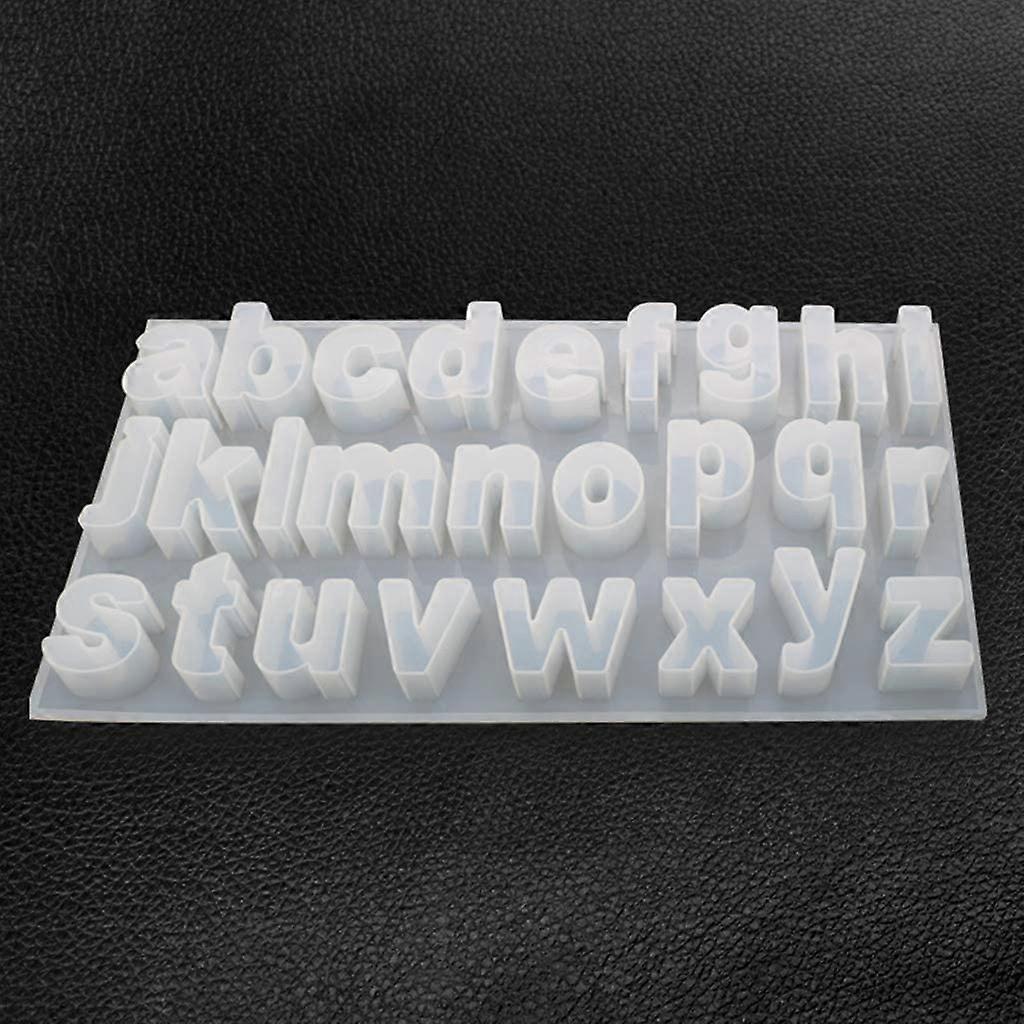 Lowercase Letter Resin Moulds, 26 Resin Alphabet Mould DIY Crystal Epoxy Mold Mirror Handmade Pendant Creative Jewelry