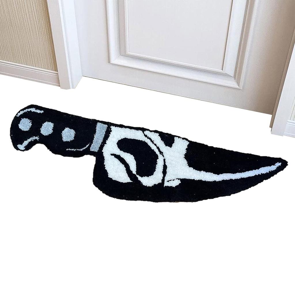Skull Knife Carpet Horror Scary Scream Bedside Rug Wear Resistant Cashmere Home Welcome Decor