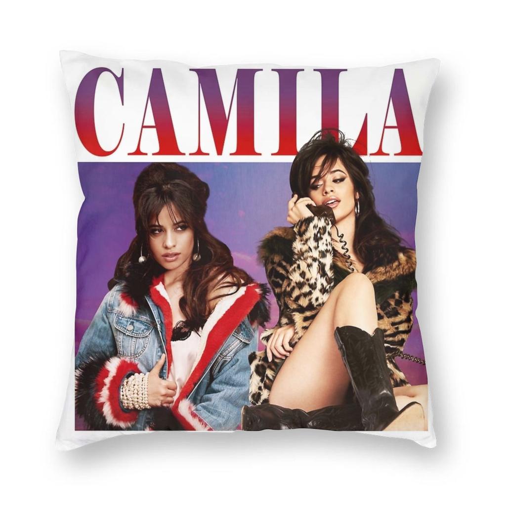 Singer Camila Cabello Pillowcase Printed Polyester Cushion Cover Decoration Pillow Case Cover Seater Zipper 18''