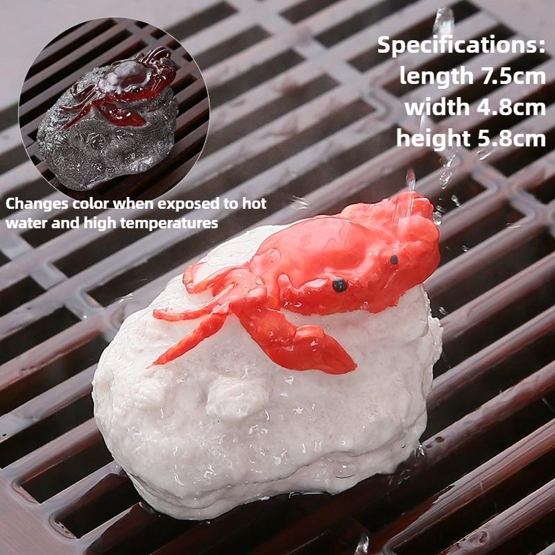 

Ba Fang Lai Cai Color Changing Tea Pet Can Raise Kung Fu Crabs Desktop Chinese Style Ornaments Tea Ceremony Accessories