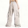 Damskie spodnie cargo z wieloma kieszeniami, luźne, codzienne, kolorowe spodnie
