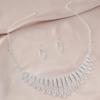 Bridal Rhinestone Jewelry Set: Necklace & Earrings for Weddings