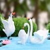 Artistic White Bird Model Decorative Miniature Figurine For Home Office Desktop Decors Or Garden Landscape Ornaments