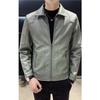 Autumn new men's leather jacket casual jacket PU leather locomotive trend slim handsome jacket men's clothing