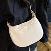 2025 new high-value bow design underarm bag Korean version niche simple casual portable shoulder bag women's bag