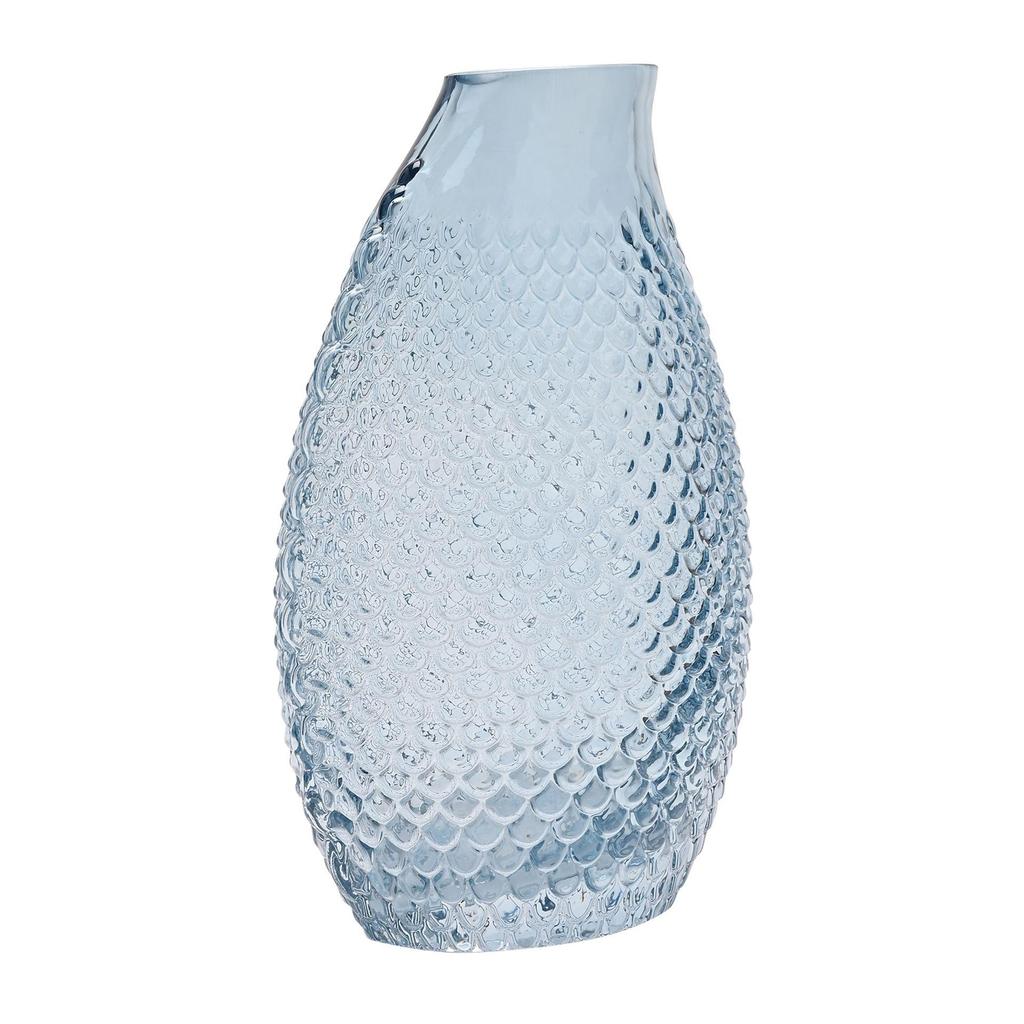 Hestia Blue Textured Glass Vase