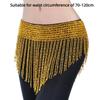 New Tassel Belly Dance Waist Chain Hollow Elastic Latin Dance Triangle Scarf Hand-Beaded Waist Scarf Dance Performances