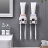 Self-adhesive Toothbrush Holder Wall-Mounted Toothpaste Squeezer Toothpaste Extruder  Family