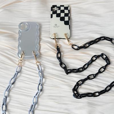 New Phone Accessory Detachable Chain Luxury Crossbody Luxury Phone Case Chains Acrylic Shoulder Lanyard Cell Mobile Patch Strap