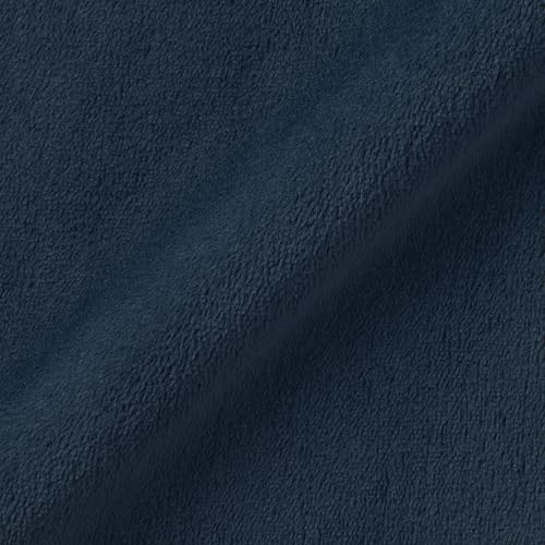 MUJI Men's Anti-Static Wearable Blanket, Stand-Up Collar Long Sleeve Pajamas, Dark Navy, Size XL (FB0ZBA5A)