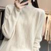 Fashion Half Turtleneck Pullover Women's Autumn and Winter Thick Twist Flower Warm Sweater for Women's Wear