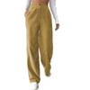 Nuovi Pantaloni da Donna Autunnali a Vita Alta in Velluto a Coste, Pantaloni Lunghi Dritti Larghi Casual Monocolore