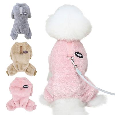 Winter Haustier Hunde Kleidung Warmer Fleece Hunde Jumpsuit Jacke Mit Zugring Französische Bulldogge Welpe Für Kleine Mittelgroße Hunde Kleidung