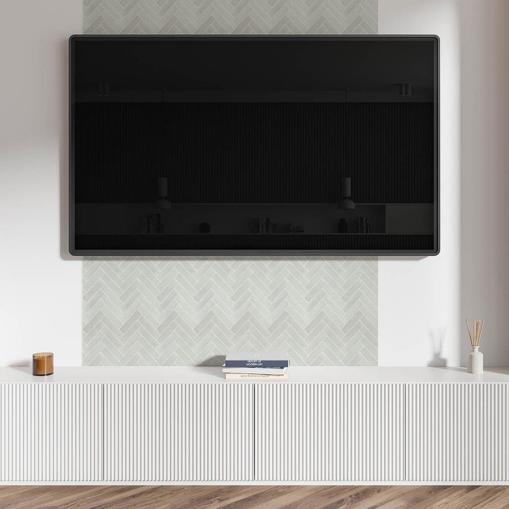 Ready-to-install Vinyl Panel with Decorative Print 120x60 Cm Herringbone Pattern