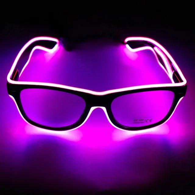 Led Glasses Neon Party Flashing Glasses EL Wire Glowing Gafas Luminous Bril Novelty Gift Glow Sunglasses Bright Light Supplies